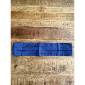 Domenico Vacca Mens XL 100% Silk Royal Blue Cummerbund Made in Italy Tuxedo